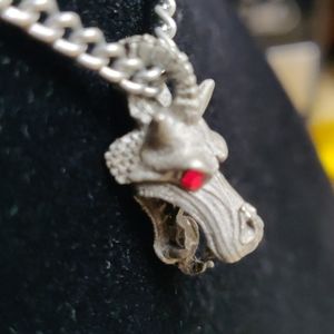 Vintage dragon head pendant (#139)